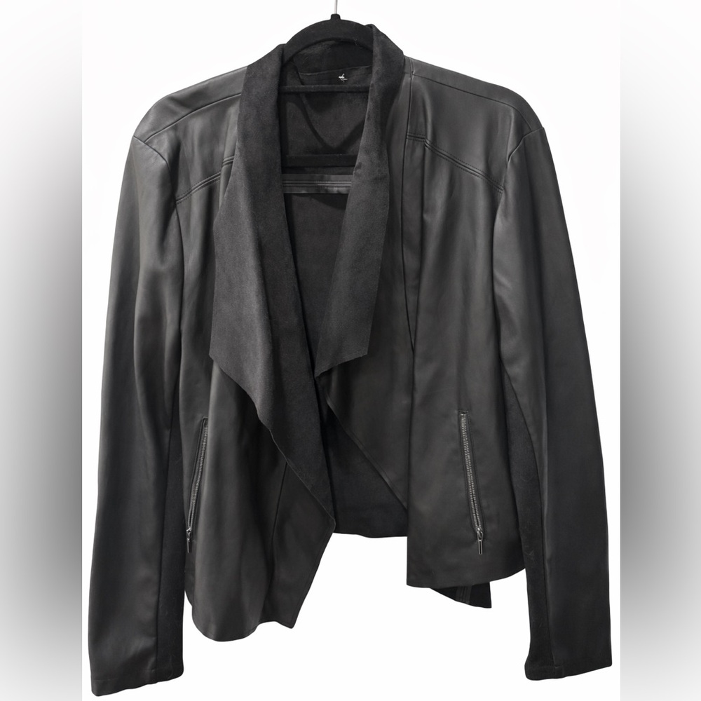 Women's Black Faux Leather Jacket